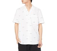 HUGO Herren Ellino Relaxed-Fit Hemd aus bedruckter Baumwoll-Popeline Weiß M