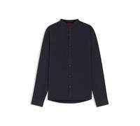 HUGO Herren Elvory Slim-Fit Hemd aus Leinen-Canvas Dunkelblau M