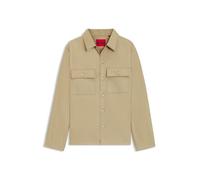 HUGO Oversized Hemd aus Baumwoll-Gabardine mit Brusttaschen - Style Epoldo, 50545383 Beige XXL