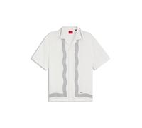 HUGO Oversized-Fit Hemd mit Print und Freizeitkragen - Style Exolino, 50566051 Weiß XL