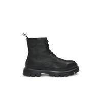 HUGO Herren Fabyan halb Schnür-Boots aus genarbtem Leder mit Chunky-Sohle Größe