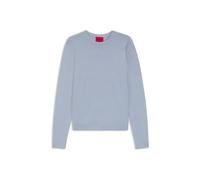 HUGO Herren Feinstrickpullover mit Viskose SAN CODY-CV Slim Fit, blau, Gr. L