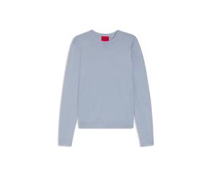 HUGO Herren Feinstrickpullover mit Viskose SAN CODY-CV Slim Fit, purple, Gr. M