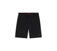 HUGO Pyjama-Shorts Austin – Waffelstruktur, Baumwoll-Mix & Logo-Stickerei – Schwarz L