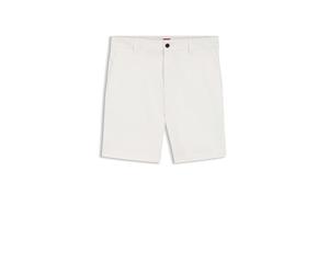 HUGO Herren Genar261S Slim-Fit Shorts aus merzerisierter Stretch-Baumwolle Natur M