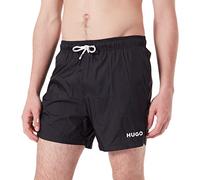 HUGO Ultraleichte und schnell trocknende Badeshorts mit Logo-Print - Style HAITI, 50469312 Schwarz XXL