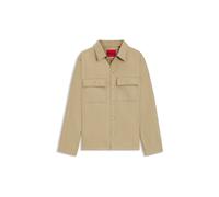 HUGO Herren Hemd EPOLDO Oversized Fit, beige, Gr. L