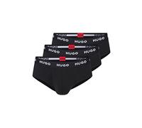 HUGO Herren Hipbrief 3er-Pack – Baumwolle 95%/Elasthan 5% – Schwarz M