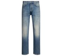 HUGO Herren Jonah Regular-Fit Jeans aus mittelblauem Stone-Washed-Denim