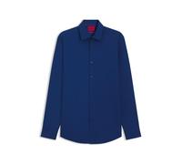 HUGO Slim-Fit Hemd aus bügelleichter Baumwoll-Popeline - Style Kenno, 50289499 Blau 43