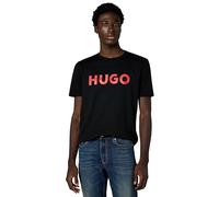 HUGO Herren Kurzärmliges aufgedrucktem Logo T-Shirt, Schwarz, Mittel