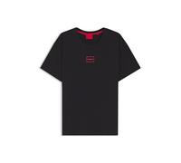 HUGO T-Shirt Herren Rundhals Jersey-Baumwolle schwarz, L