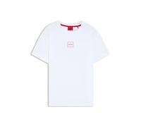 Hugo T-Shirt Laze 10261152 Herren Rundhals Jersey-Baumwolle 95% Baumwolle/5% Elasthan Weiß XL