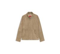 HUGO Regular-Fit Jacke aus Veloursleder - Style Loridge, 50553101 Beige XL