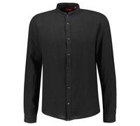 HUGO Herren Leinenhemd ELVORY Slim Fit, schwarz, Gr. XL