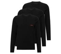 HUGO Dreierpack Longsleeves aus Baumwolle - Style LS-SHIRT RN TRIPLET, 50492631 Schwarz M