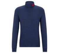HUGO Herren Longsleeve - DEROLLO224, Stehkragen, Langarm Shirt, Cotton Stretch XXL Blau