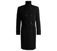 HUGO Herren Maluks2511 Wasserabweisender Trenchcoat mit Gürtel Schwarz001 46