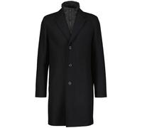 HUGO Herren Mantel mit Schurwolle und gestepptem Einsatz MILOGAN2541, schwarz, Gr. 52