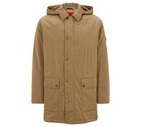 HUGO Herren Marico2331 Wasserabweisender Car Coat mit abnehmbarer Kapuze Hellbraun 48