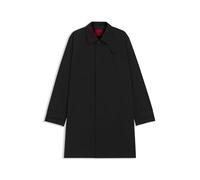 HUGO Regular-Fit Mantel aus wasserabweisender Gabardine - Style Maver2431, 50517771 Schwarz M