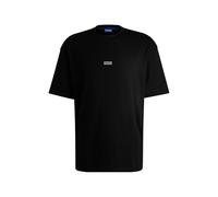 HUGO Herren Nalono Loose-Fit T-Shirt aus Baumwolle mit Logo-Artwork hinten Schwarz002 M