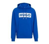 HUGO Herren Nalves Hoodie aus Baumwoll-Terry mit rechteckigem Logo-Print