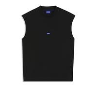 HUGO Ärmelloses Top aus Baumwoll-Jersey mit Logo-Aufnäher - Style Navertz, 50509773 Schwarz XXL