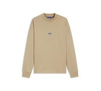 HUGO Herren Nedro Sweatshirt aus Baumwoll-Terry mit blauem Logo-Label