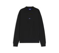HUGO Herren Nedro Sweatshirt aus Baumwoll-Terry mit blauem Logo-Label