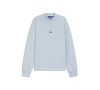 HUGO Herren Nedro Sweatshirt aus Baumwoll-Terry mit blauem Logo-Label