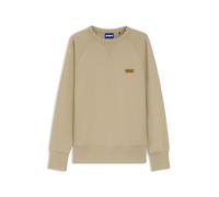 HUGO Sweatshirt aus Baumwoll-Terry mit Logo-Badge - Style Nevacrew, 50564038 Beige XL
