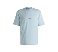 HUGO Herren Nieros T-Shirt aus Baumwoll-Jersey mit Logo-Badge Hellblau L