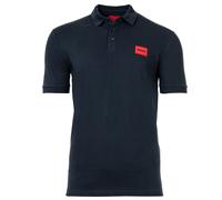 HUGO Herren Polo-Shirt - Dereso222, Pique, Slim Fit, 1/2-Arm, Knopfleiste, Logo, Baumwolle XXL Blau