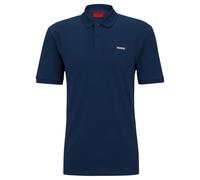 HUGO Herren Polo-Shirt - DONOS222, Pique, 1/2-Arm, Knopfleiste, Logo, Baumwolle Royalblau M
