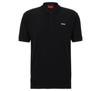 HUGO Herren Polo-Shirt - DONOS222, Pique, 1/2-Arm, Knopfleiste, Logo, Baumwolle S Schwarz