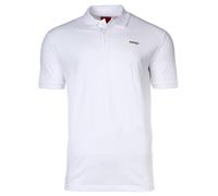HUGO Herren Polo-Shirt - DONOS222, Pique, 1/2-Arm, Knopfleiste, Logo, Baumwolle Weiß 2 XL