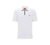 HUGO Poloshirt aus Baumwoll-Piqué mit Kontrast-Logo - Style Dalomino, 50511721 Weiß XL