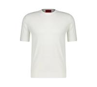 HUGO Herren Strickpullover San Carl-CV Slim-Fit, kurze Ärmel, Natur, XXL