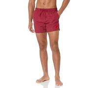 HUGO Herren Quadratischem Logo Badehose, Dunkles Rubinrot, XXL
