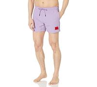 HUGO Herren Quadratischem Logo Badehose, Medium Flieder, XL