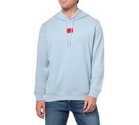 HUGO Herren Regular Fit Square Logo Jersey Hooded Sweatshirt Kapuzenpullover, Dust Blue, Medium