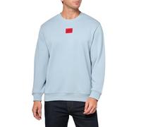 HUGO Herren Regular Fit Square Logo Jersey Sweatshirt, Blue Dust, Medium