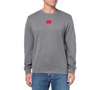 Hugo Herren Regular Fit Square Logo Jersey Sweatshirt, Lava Smoke, Medium