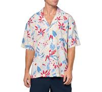 Hugo Herren Relaxed Beach Shirt Überwurf für Schwimmbekleidung, Off White Tropical, XL