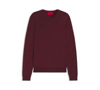 HUGO Herren San Cedric-M1 Pullover aus Schurwolle mit Logo-Stickerei Dunkelrot XXL