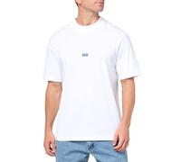 HUGO Herren Small Logo Block Cotton T-Shirt, Weißes Salz, XL