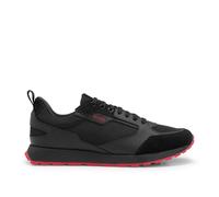 Hugo - Herren Sneaker "Icelin", Wildleder-Panel (Schwarz/Rot) EU 38 / UK 5
