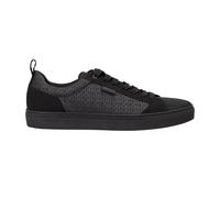 HUGO Herren Sneaker - Morrie Tenn rnlg, Turnschuh, Schnürung, Logo Allover Schwarz EU 43