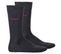 HUGO Herren Socken, 2er Pack - RS Uni CC, Kurzsocken, mittelhoch, Logo, uni Grau 43-46
